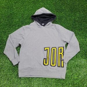 Air-Jordan Terry Hoodie Medium 21x25 Boxy Baggy Wrap-Around Spellout